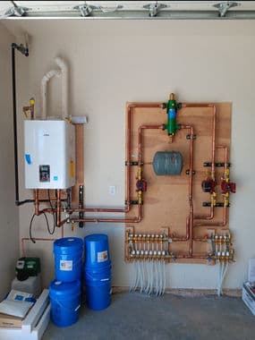 Plumbing project — water line work