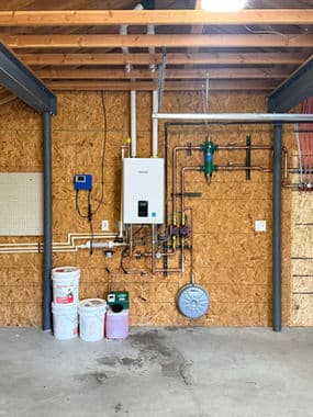 Plumbing project — fixture installation